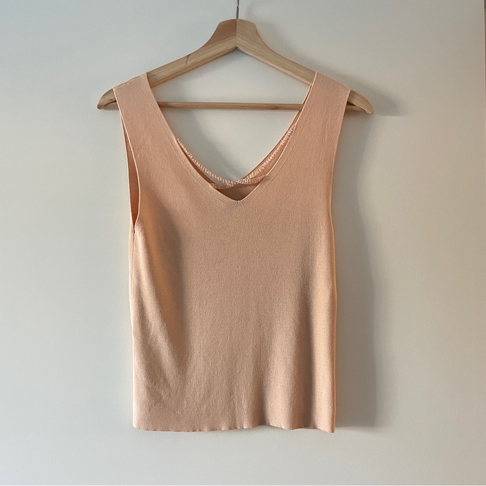 BCBG peach sweater vest tank